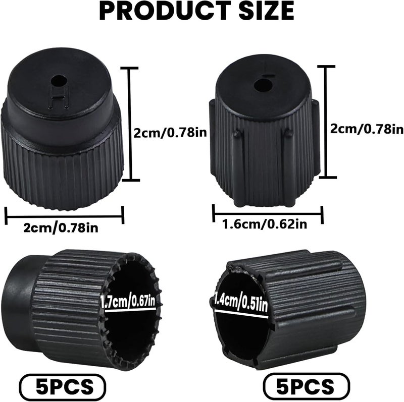 Cranviech 10 Pcs Air Conditioner Valve Covers, 13mm Low Pressure Covers, 16mm High Pressure Covers, Sealing Port Cover, Universal Accessories for Most Cars - Image 2
